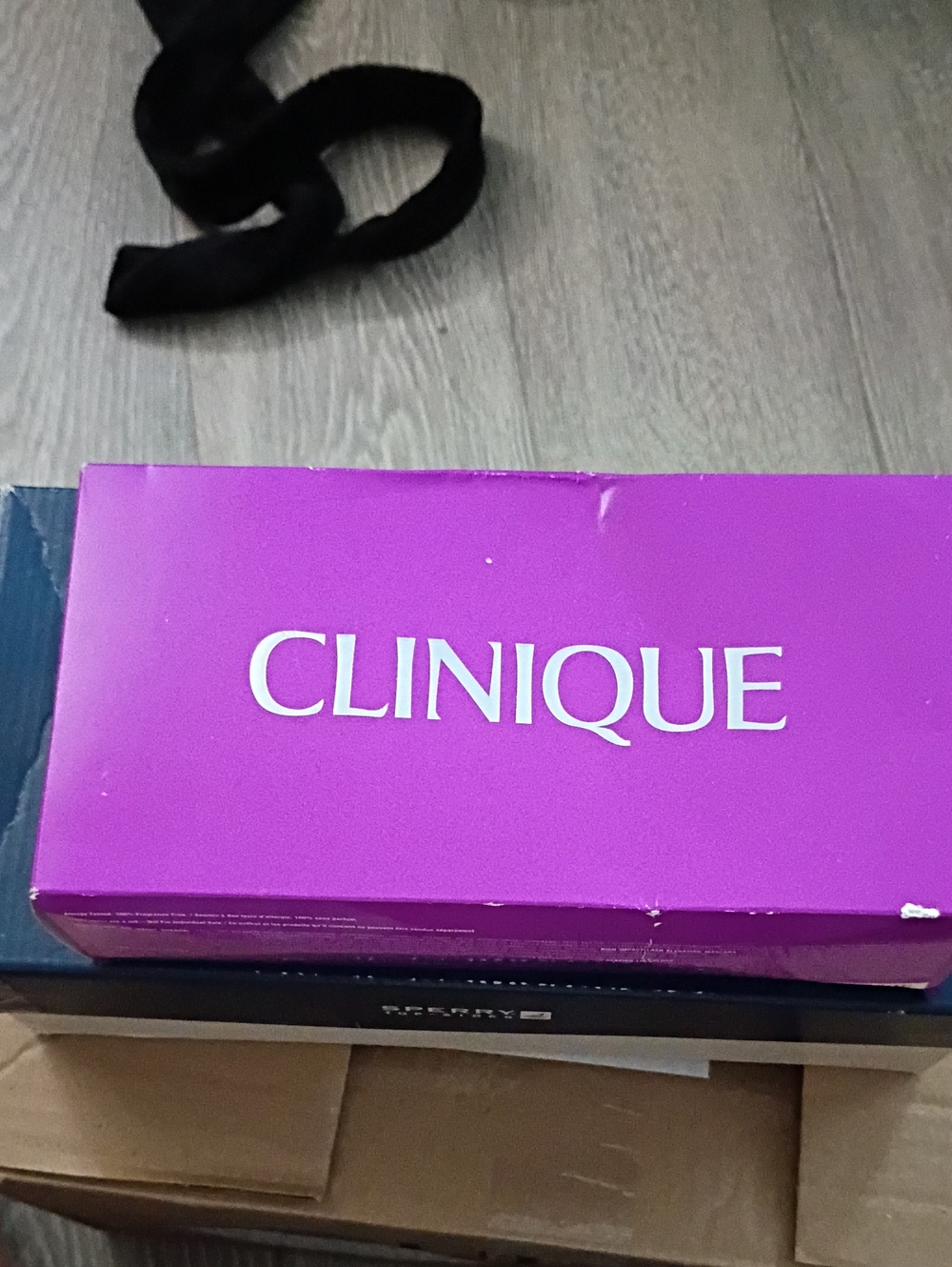 Clinique Purple Cosmetic Box with White Logo Entire Makeup Set